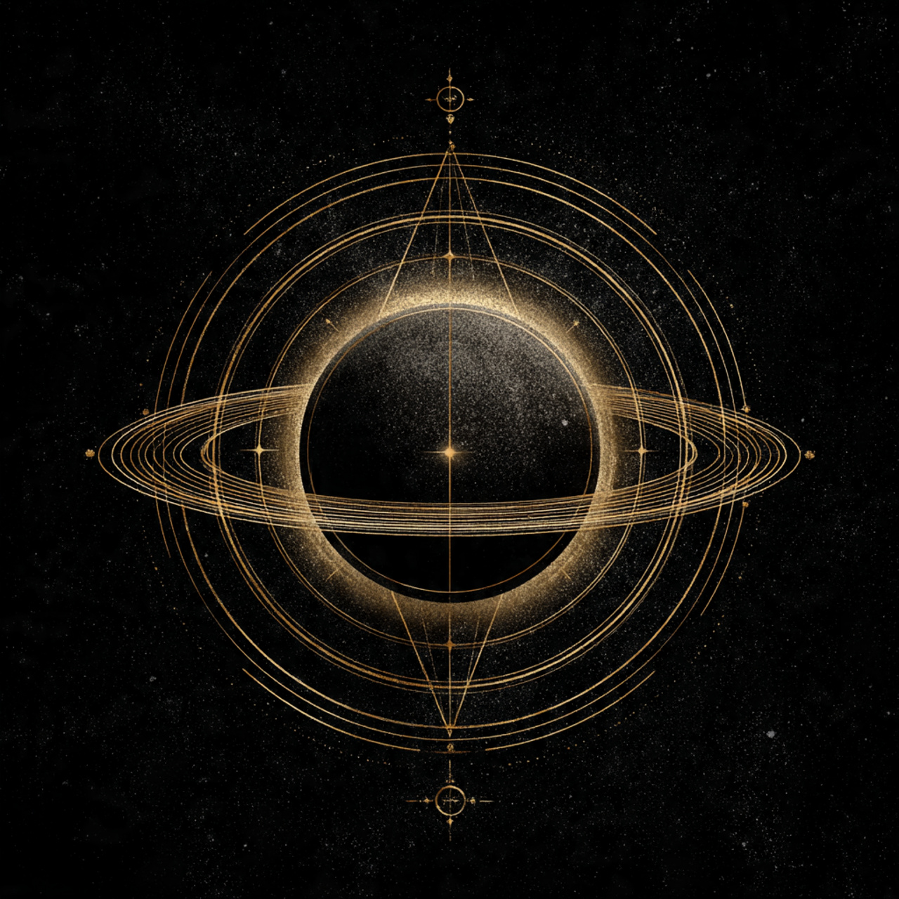 Saturn planetary symbol used in Hermetic astrology and alchemy