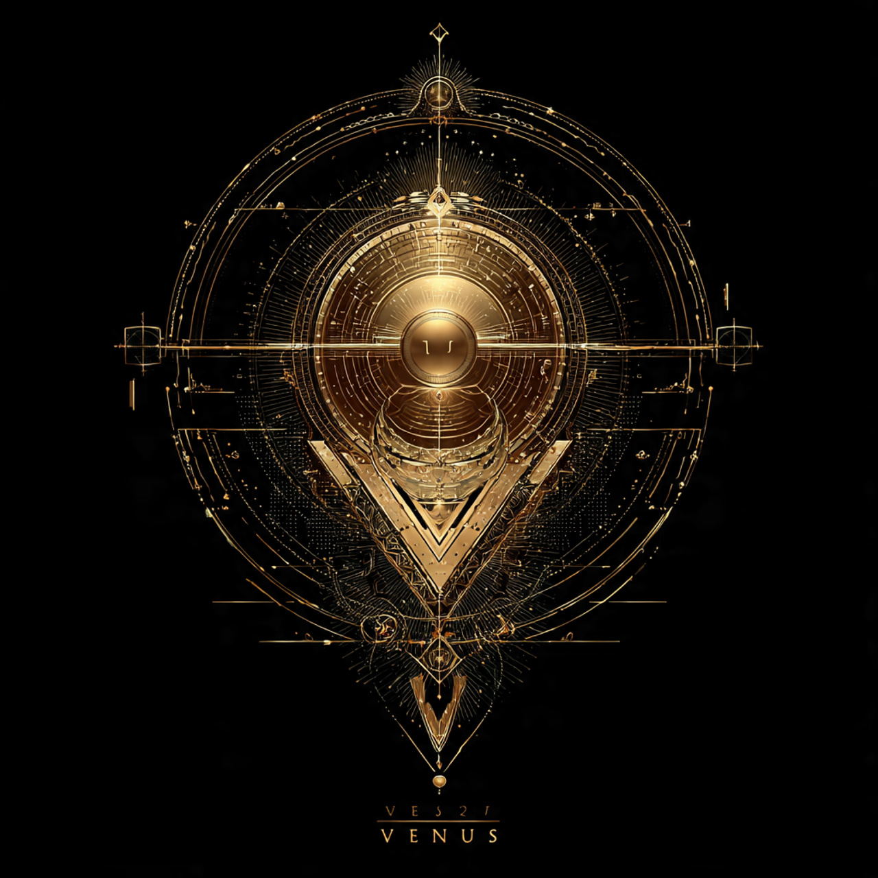 Venus planetary symbol representing harmony and beauty